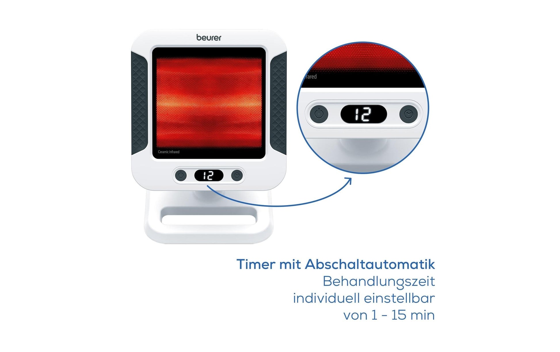 Beurer Infrarotlampe IL60 – 300 W, Timer – 28,8 × 22,5 × 19,5 cm