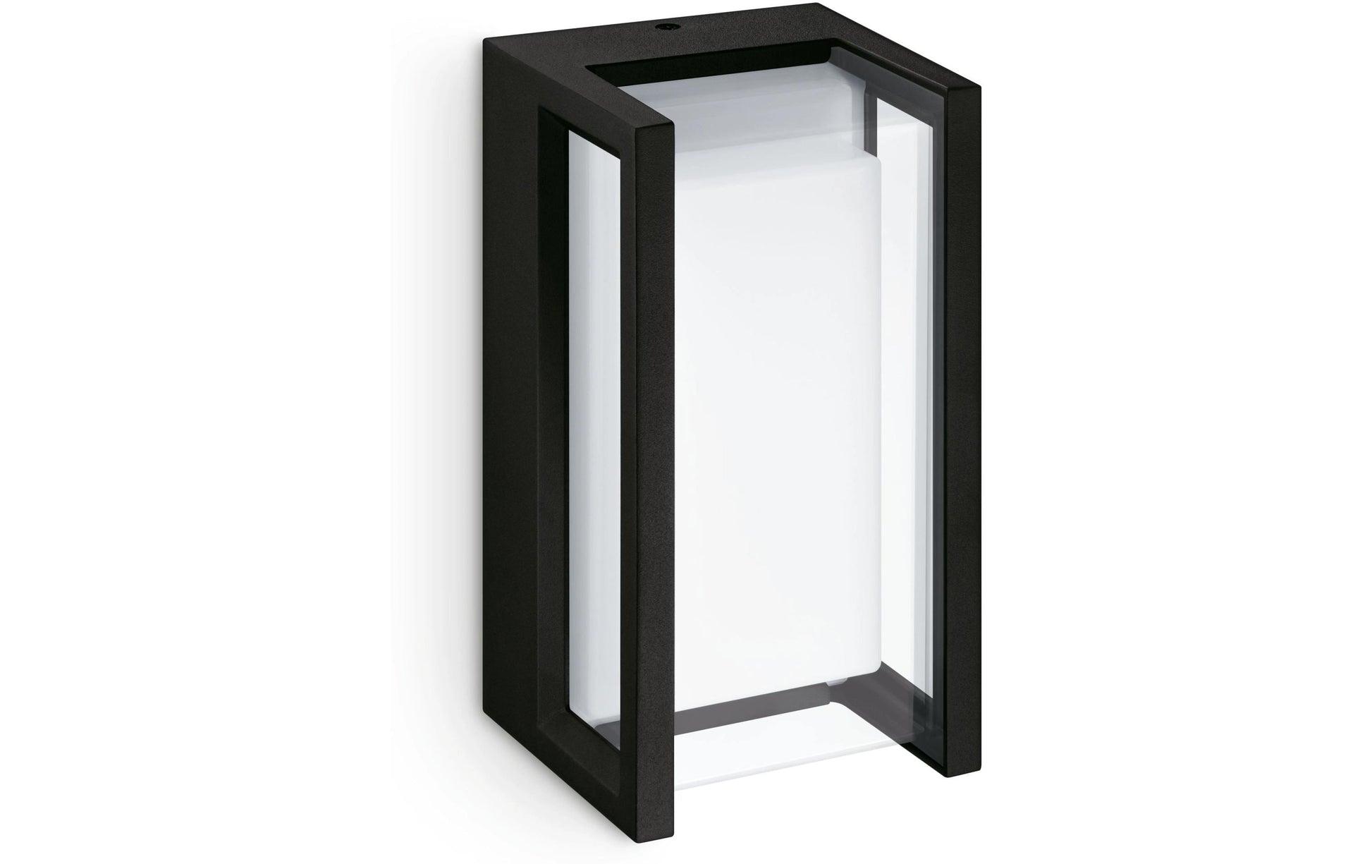 Philips by Signify Philips Aussenwandleuchte – 1500 lm, 12 W, Warmweiss, 2700 K, IP44, Netzbetrieb, Schwarz, Aluminium