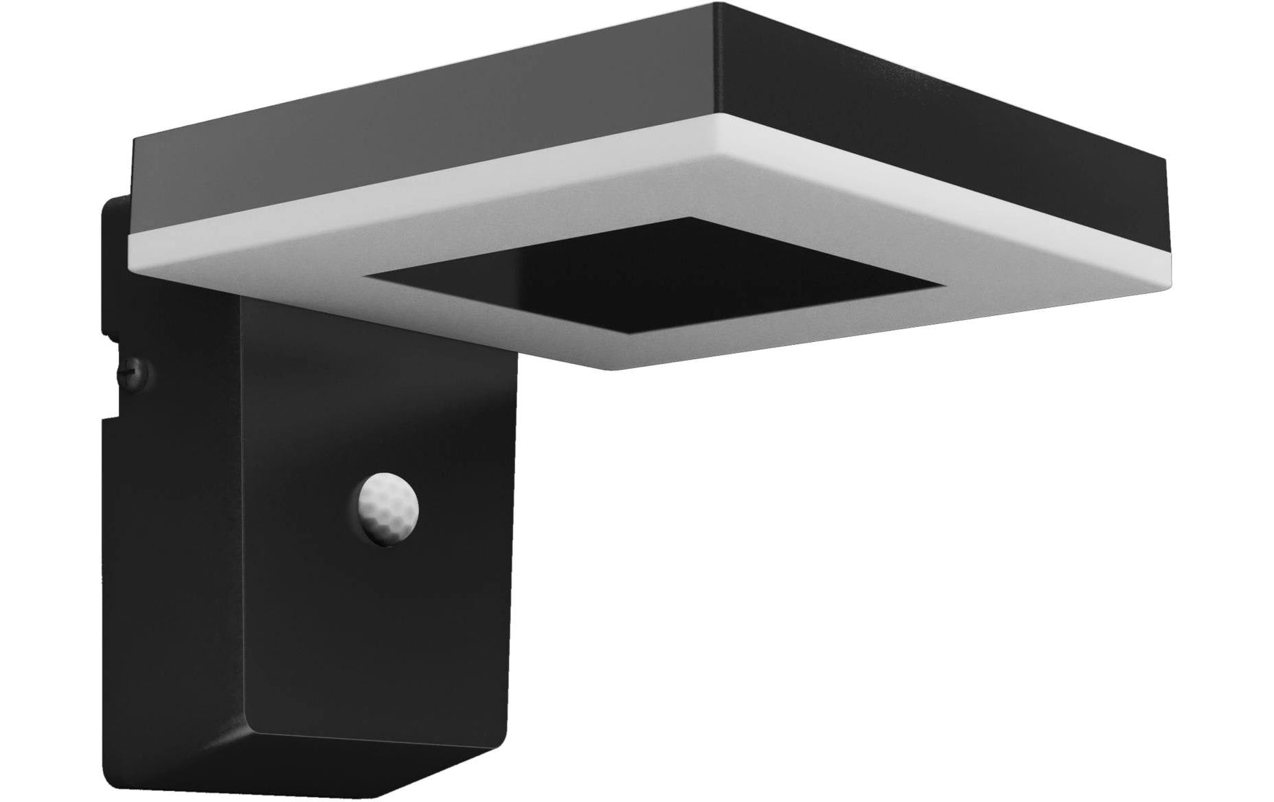 Philips by Signify Philips Aussenwandleuchte – 2700 K – IP44 – Solarbetrieb – mit Bewegungsmelder – Schwarz – Kunststoff
