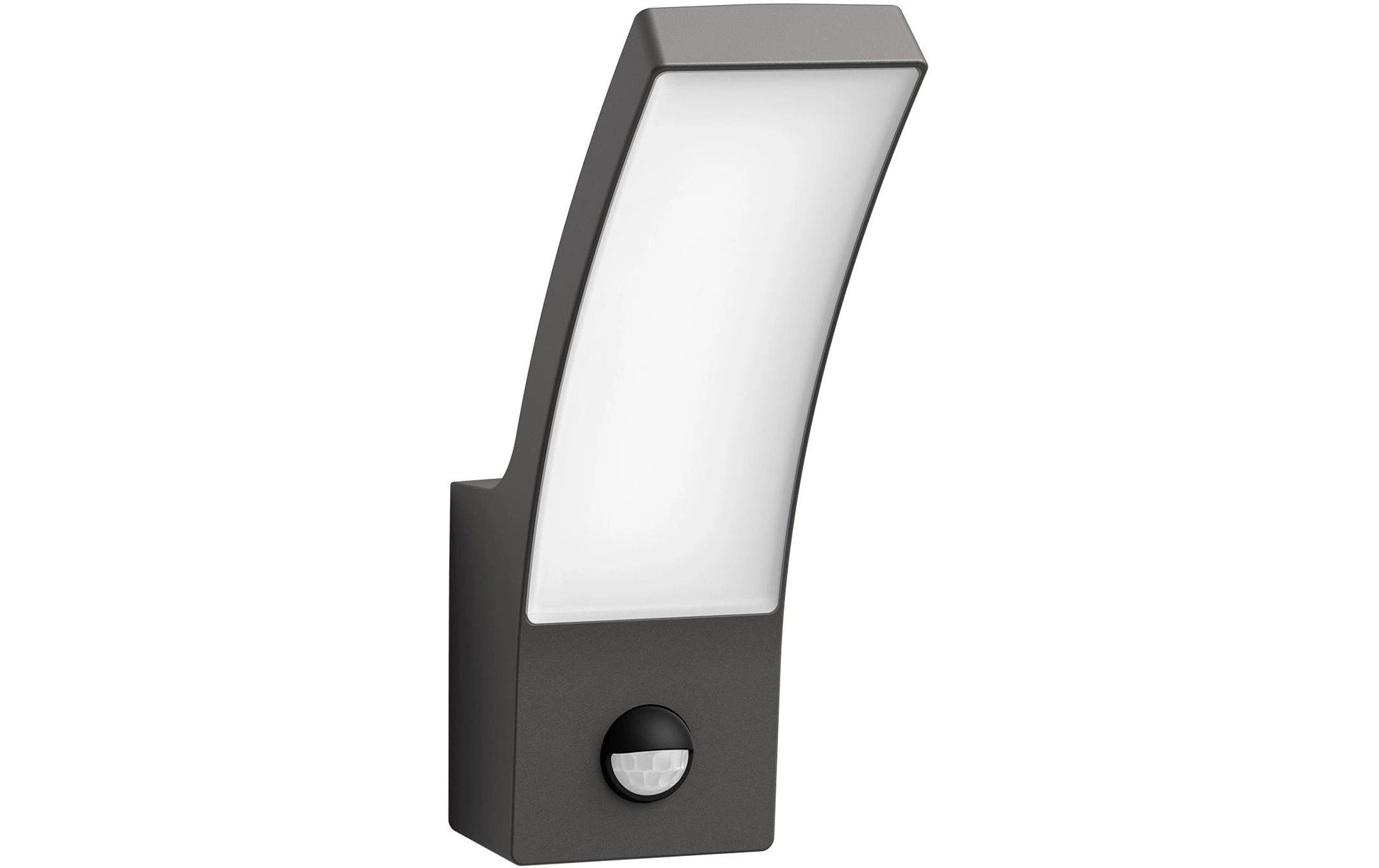 Philips by Signify Philips Aussenwandleuchte – Warmweiss, 2700 K, IP44, Netzbetrieb, mit Bewegungsmelder, Anthrazit, Aluminium