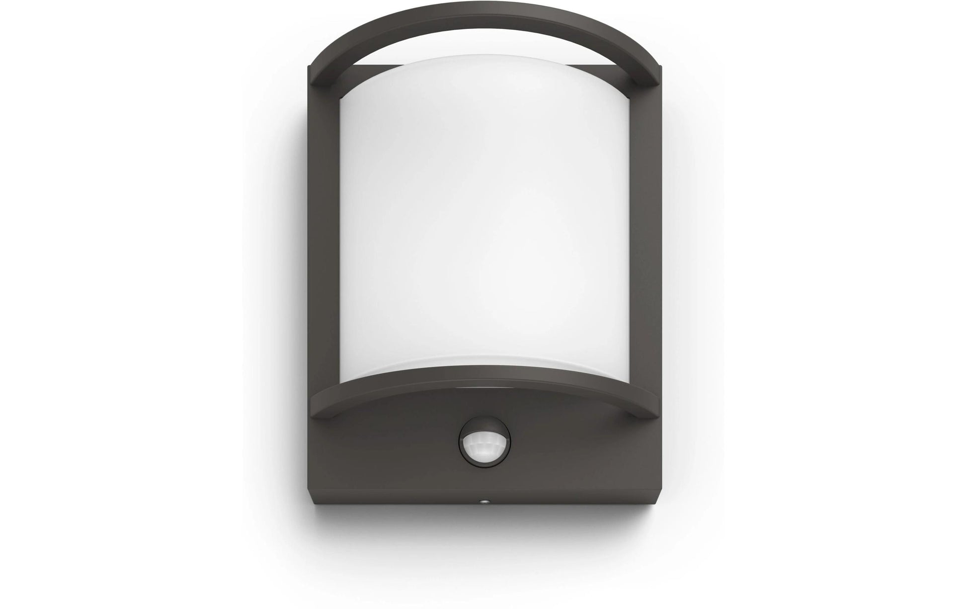 Philips by Signify Philips Aussenwandleuchte – Warmweiss, 2700 K, IP44, Netzbetrieb, mit Bewegungsmelder, Anthrazit, Aluminium