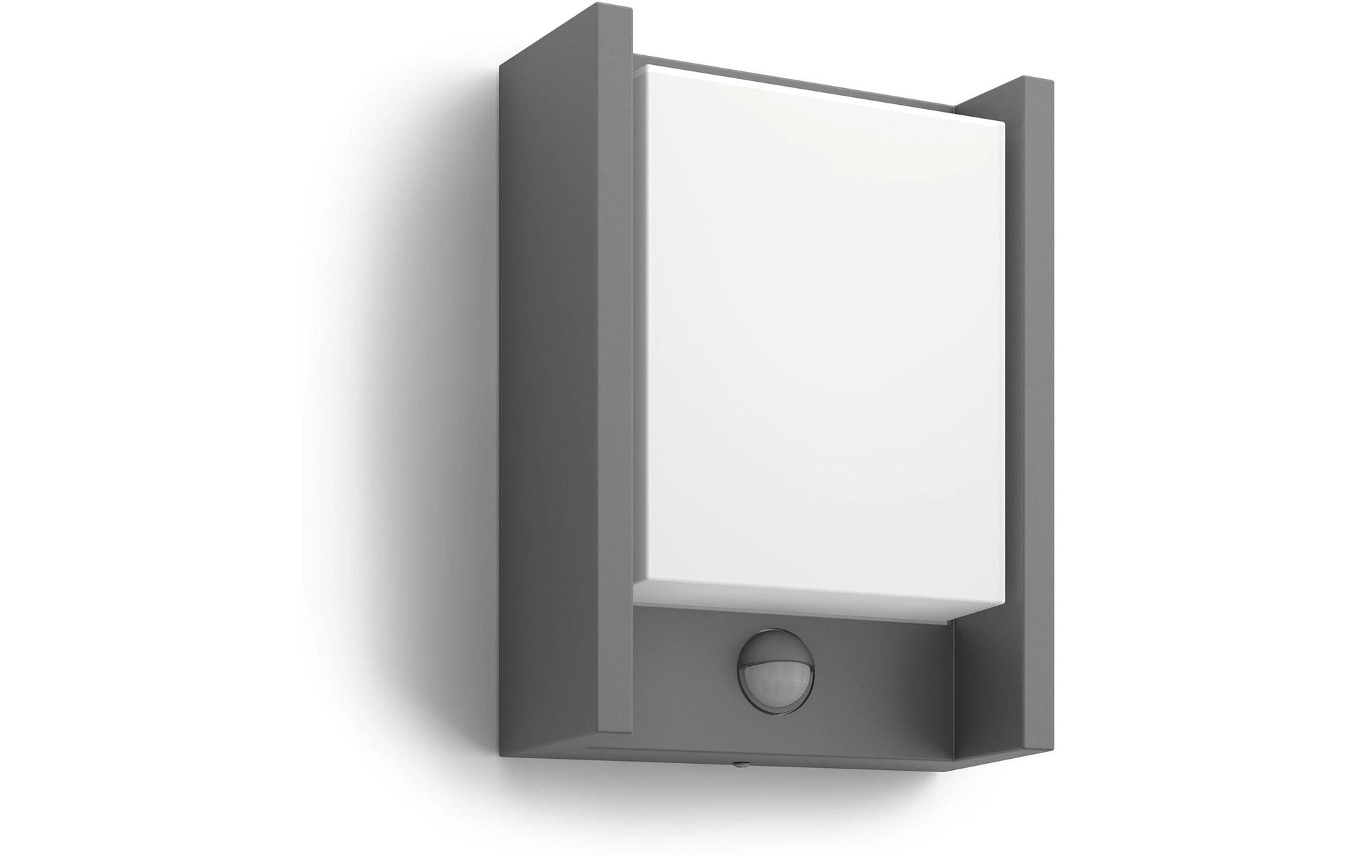Philips by Signify Philips Aussenwandleuchte – 800 lm, 3,8 W – Warmweiss, 2700 K – IP44 – Netzbetrieb – Anthrazit – Aluminium