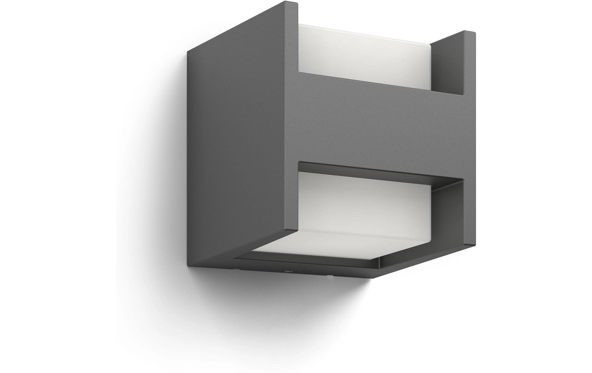 Philips by Signify Philips Aussenwandleuchte – Netzbetrieb – mit Bewegungsmelder, Dämmerungssensor – Anthrazit – Aluminium