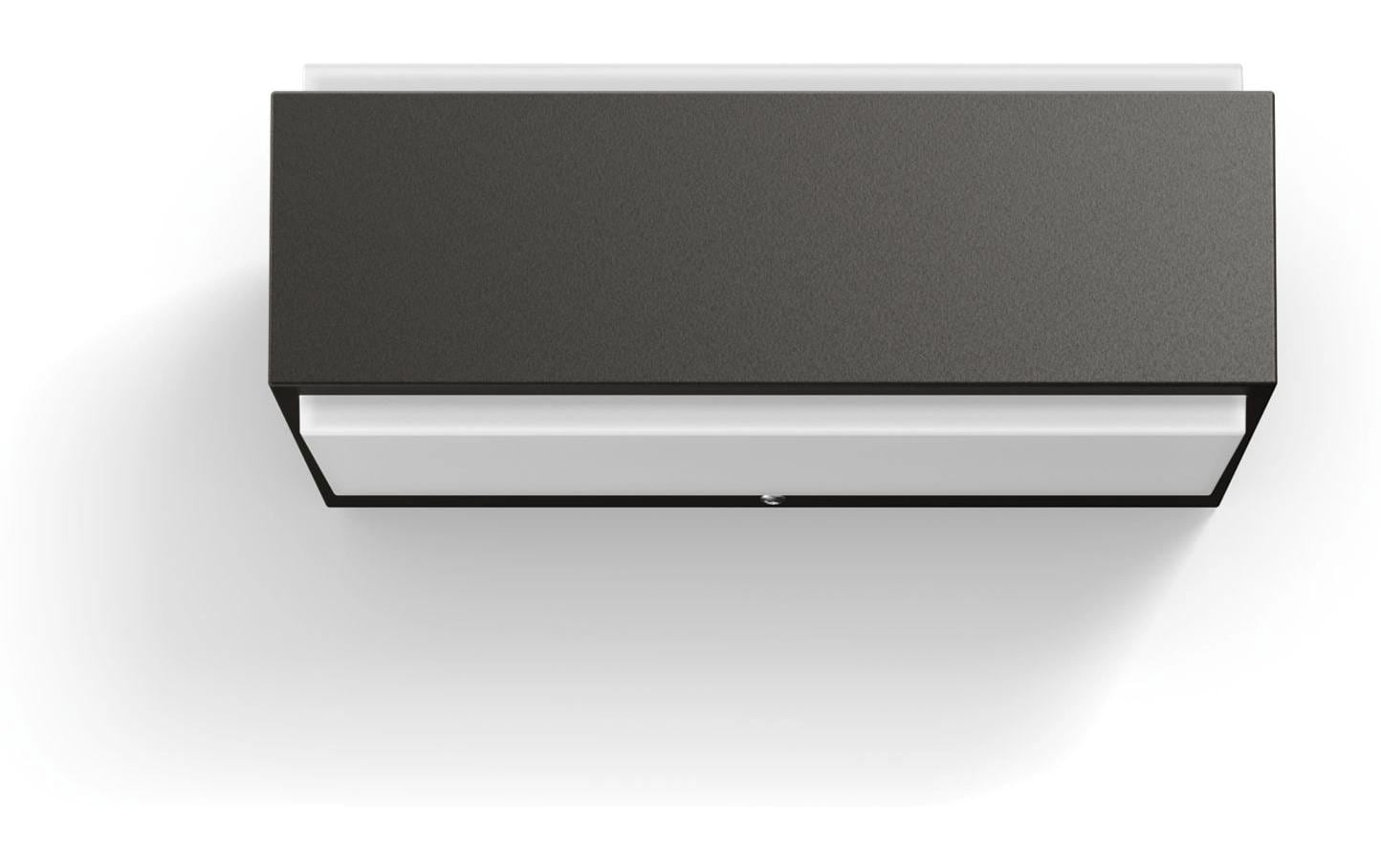 Philips by Signify Philips Aussenwandleuchte – 9,3×7,6 cm – 800 lm, 3,8 W – Warmweiss, 2700 K – IP44 – Netzbetrieb – Anthrazit
