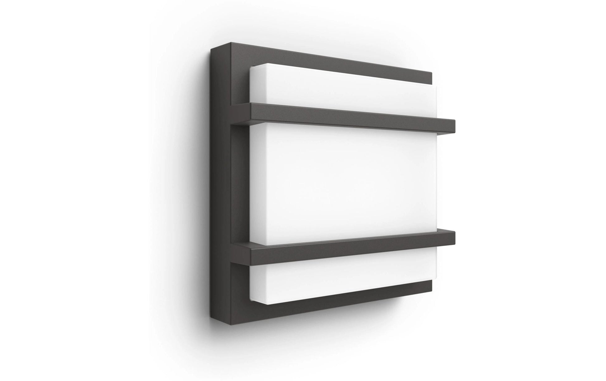 Philips by Signify Philips Aussenwandleuchte – 800 lm, 3,8 W – Warmweiss, 2700 K – IP44 – Netzbetrieb – Grau – Aluminium