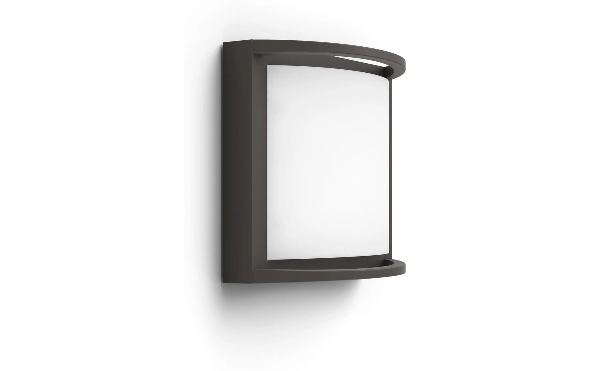 Philips by Signify Philips Aussenwandleuchte – 800 lm, 3,8 W – Warmweiss, 2700 K – IP44 – Netzbetrieb – Anthrazit – Aluminium