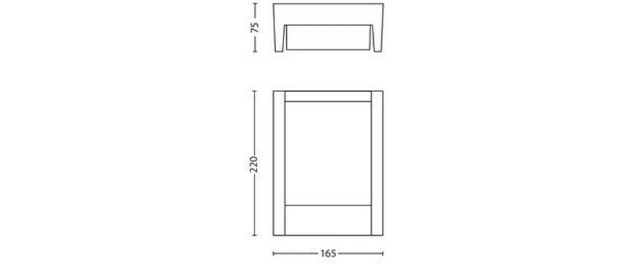 Philips by Signify Philips Aussenwandleuchte – 800 lm, 3,8 W, Warmweiss, 2700 K, IP44, Netzbetrieb, Anthrazit, Aluminium