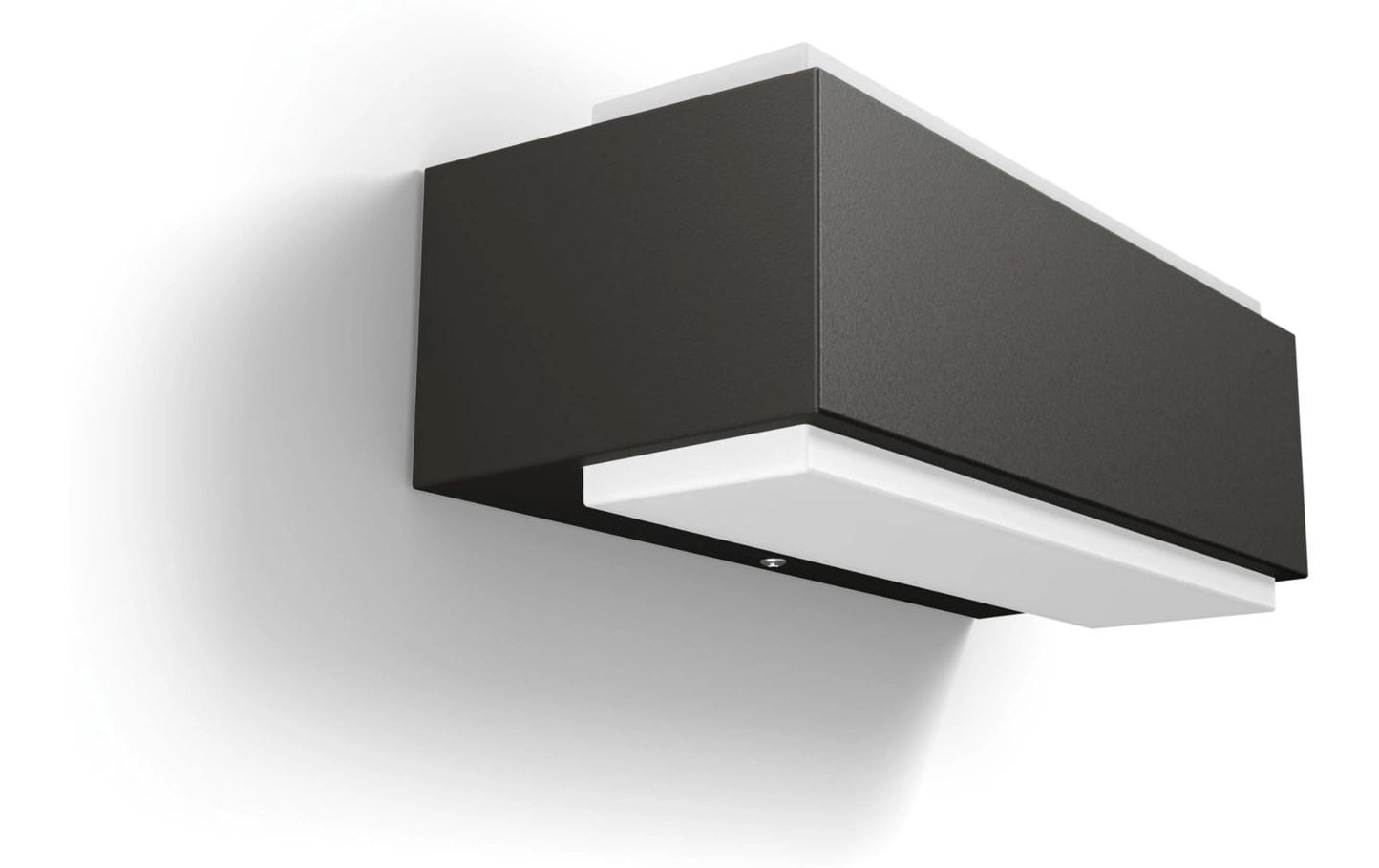 Philips by Signify Philips Aussenwandleuchte – 9,3×7,6 cm – 800 lm, 3,8 W – Warmweiss, 2700 K – IP44 – Netzbetrieb – Anthrazit