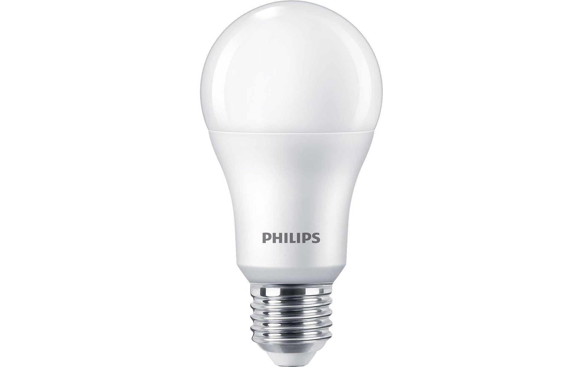 Philips by Signify Philips LED-Leuchtmittel E27 A-Form – Warmweiss 2700 K, 1521 lm, 13 W – IP20 – 2 Stk. – Weiss/Aluminium