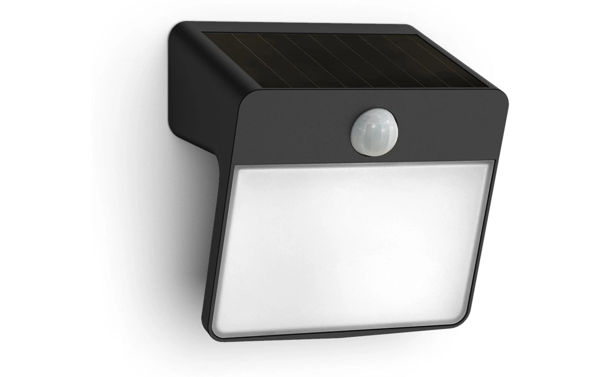 Philips by Signify Philips Aussenwandleuchte – 2700 K – IP44 – Solarbetrieb – mit Bewegungsmelder – Schwarz – Kunststoff