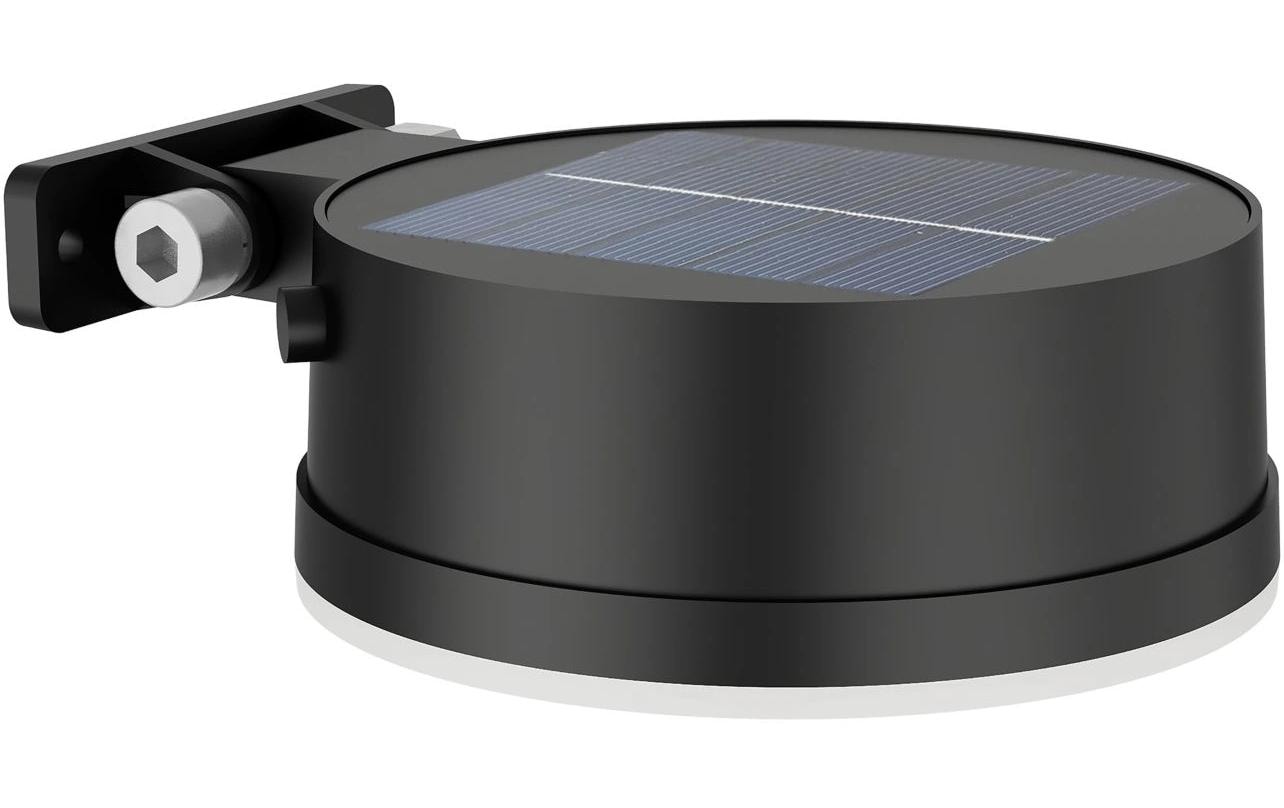 Philips by Signify Philips Aussenwandleuchte – Warmweiss, 2700 K, IP44, Solarbetrieb, Dämmerungssensor, Schwarz, Kunststoff