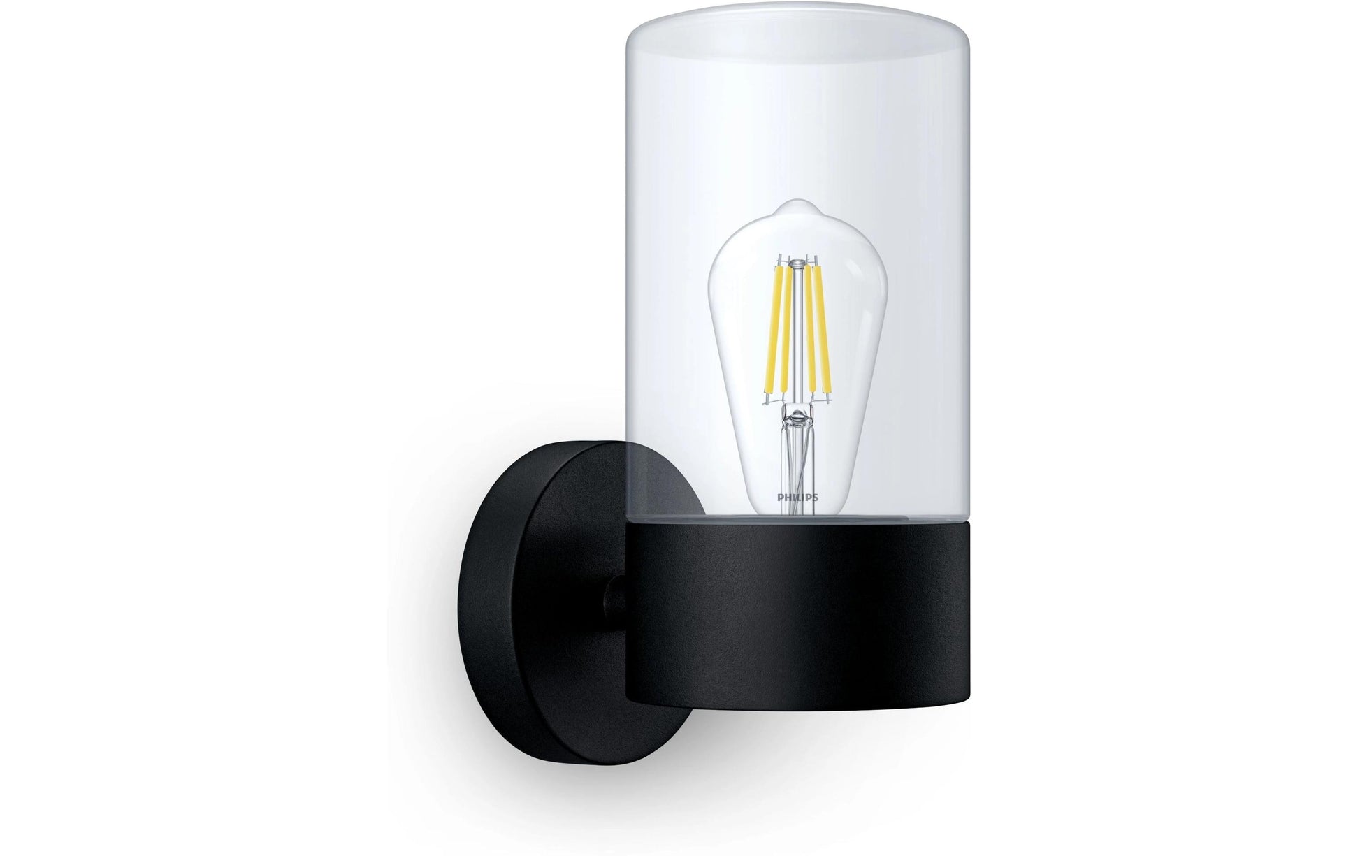 Philips by Signify Philips Aussenwandleuchte Flareon – 12×27 cm – 25 W – IP44 – Netzbetrieb – Schwarz, Aluminium