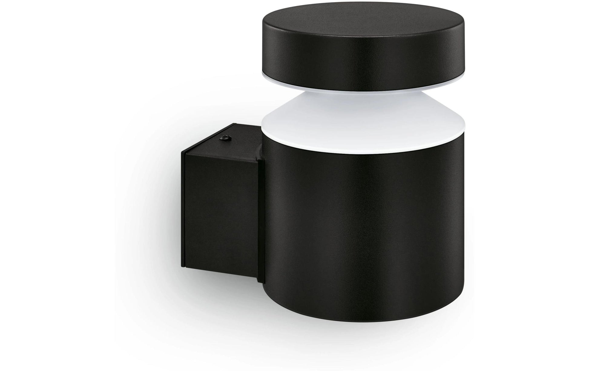 Philips by Signify Philips Aussenwandleuchte – 10×13,5 cm, 720 lm, 6 W, Warmweiss, 2700 K, IP44, Netzbetrieb, Schwarz, Edelstahl