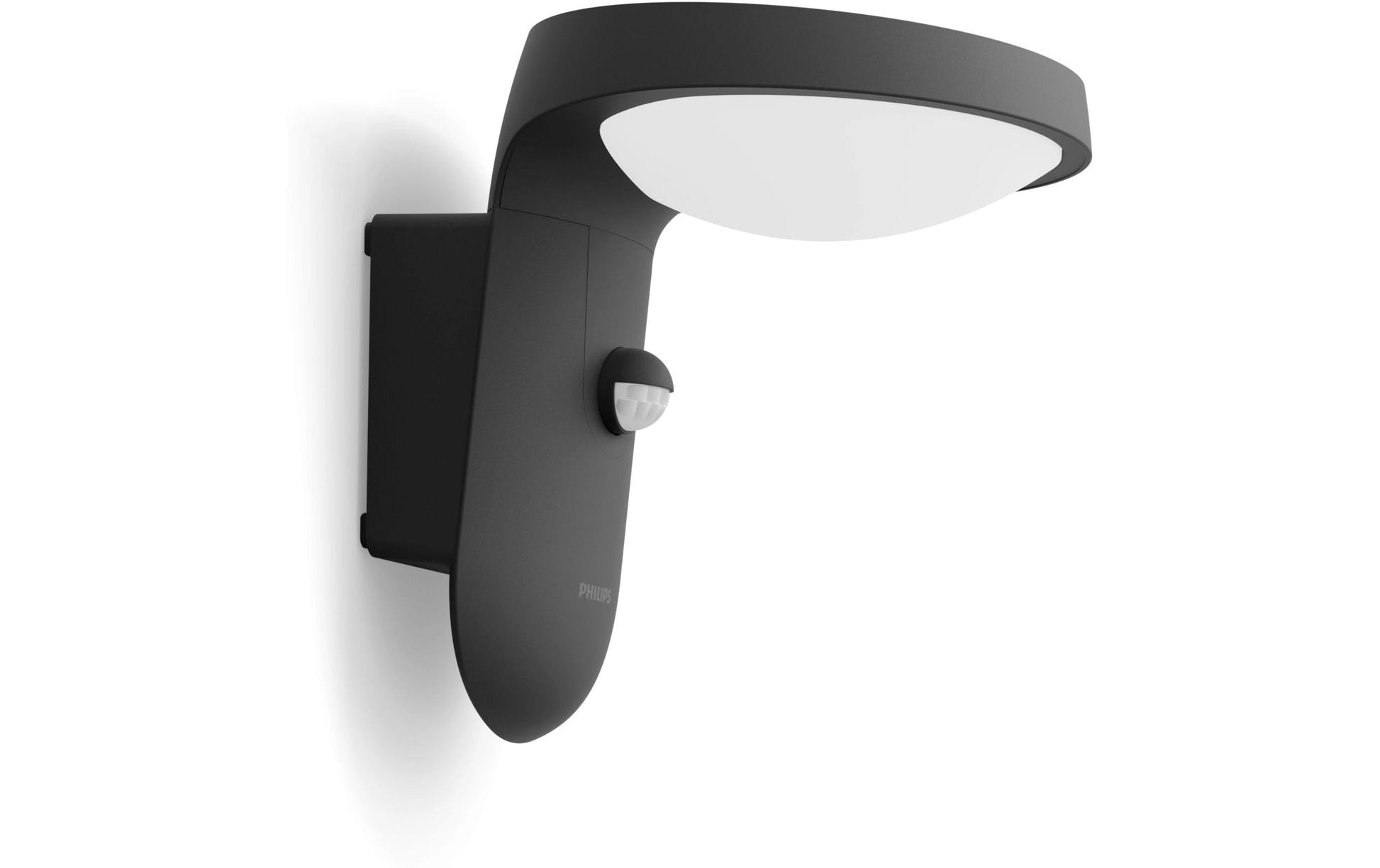 Philips by Signify Philips Aussenwandleuchte – Warmweiss, 3000 K – IP44 – Solarbetrieb – Dämmerungssensor – Anthrazit, Aluminium