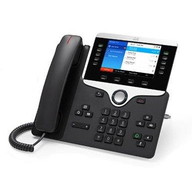 Cisco 8861 – IP-Telefon, 5 SIP-Konten, 5", WLAN/BT, Gigabit, PoE, Anthrazit