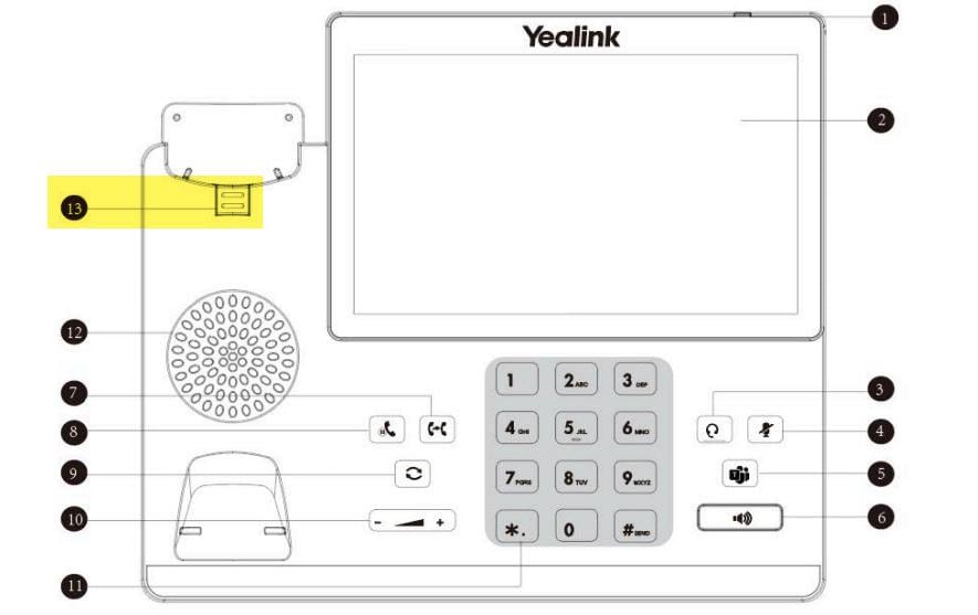 Yealink WMC-T5x – Zubehör für Yealink T5x/MP5x, schwarz