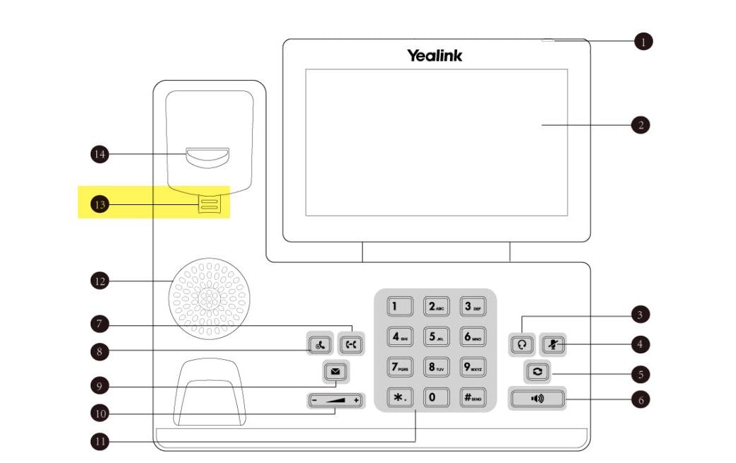 Yealink WMC-T5x – Zubehör für Yealink T5x/MP5x, schwarz