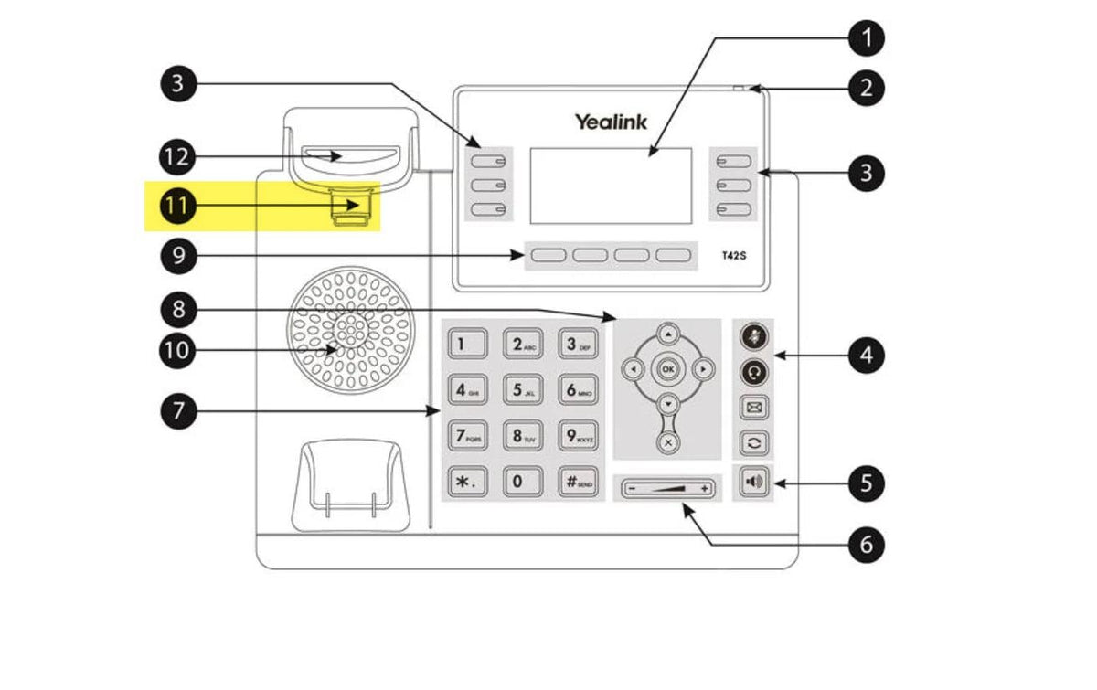 Yealink WMC-T4x – Zubehörteil für Yealink T4x-Telefone, schwarz