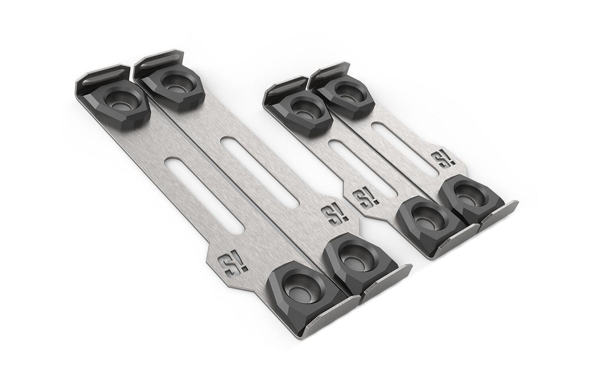 Snap Appliance SNAP Nummernhalter – für Langformat – rahmenlos, Klick-/Wechselsystem – Edelstahl – 300×80 mm / 500×110 mm