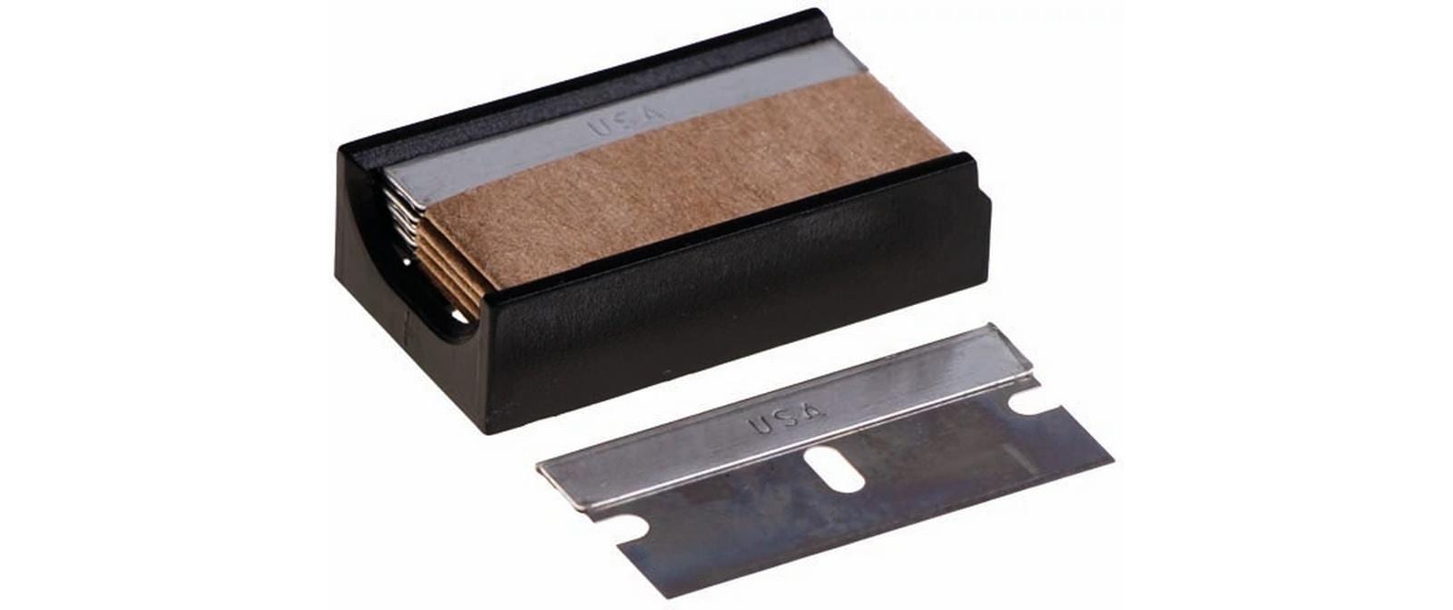 Edi Baur Schaber – gummiert – inkl. 4 cm Klinge – Edelstahl – grau – für Glaskeramik