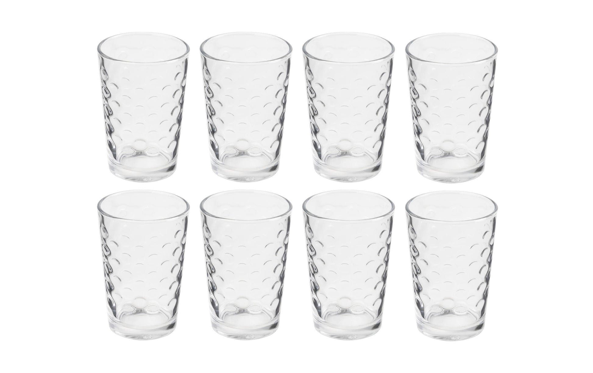 Furber Trinkgläser – 8er Set, 200 ml, Ø 6,5 cm, H 10,0 cm, Glas, Transparent