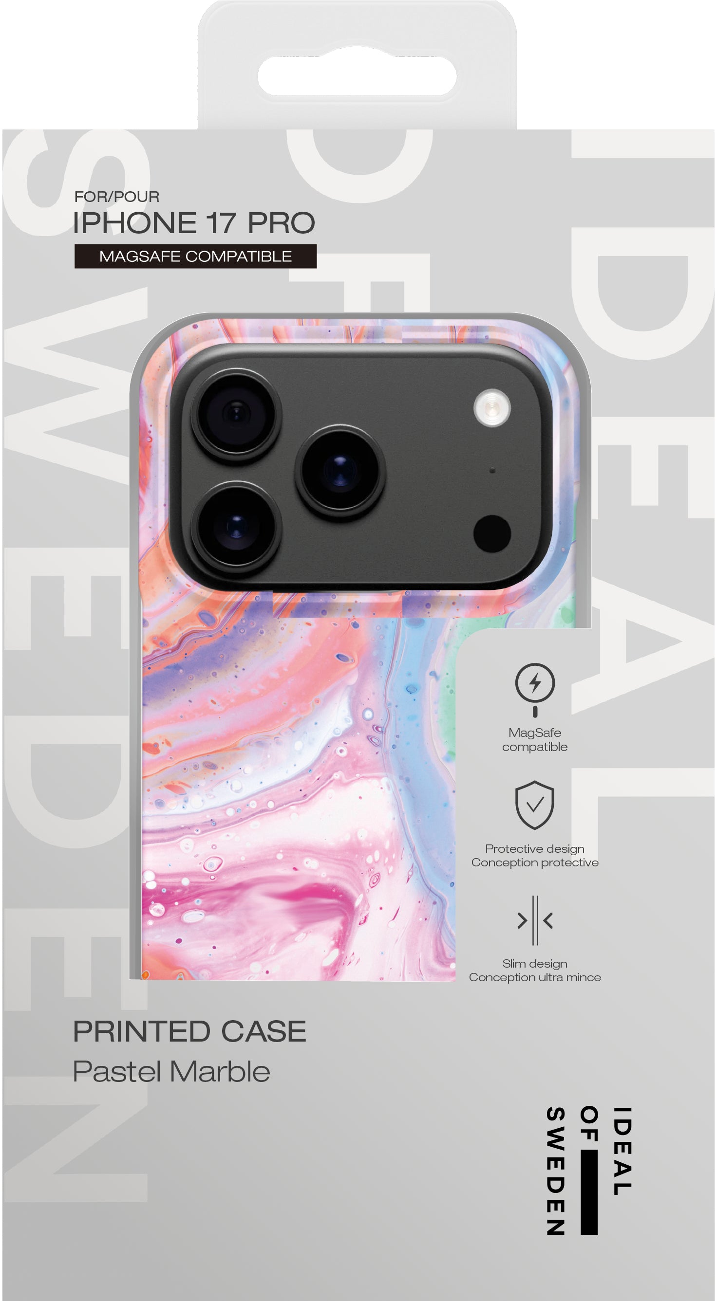 iDeal of Sweden Backcover – für Apple iPhone 17 Pro – Pastellmarmor – PC, MagSafe-kompatibel
