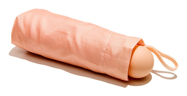 Muitomas Taschenschirm – L 17,5 cm – Pfirsich – mit Hülle, Soft-Touch-Griff
