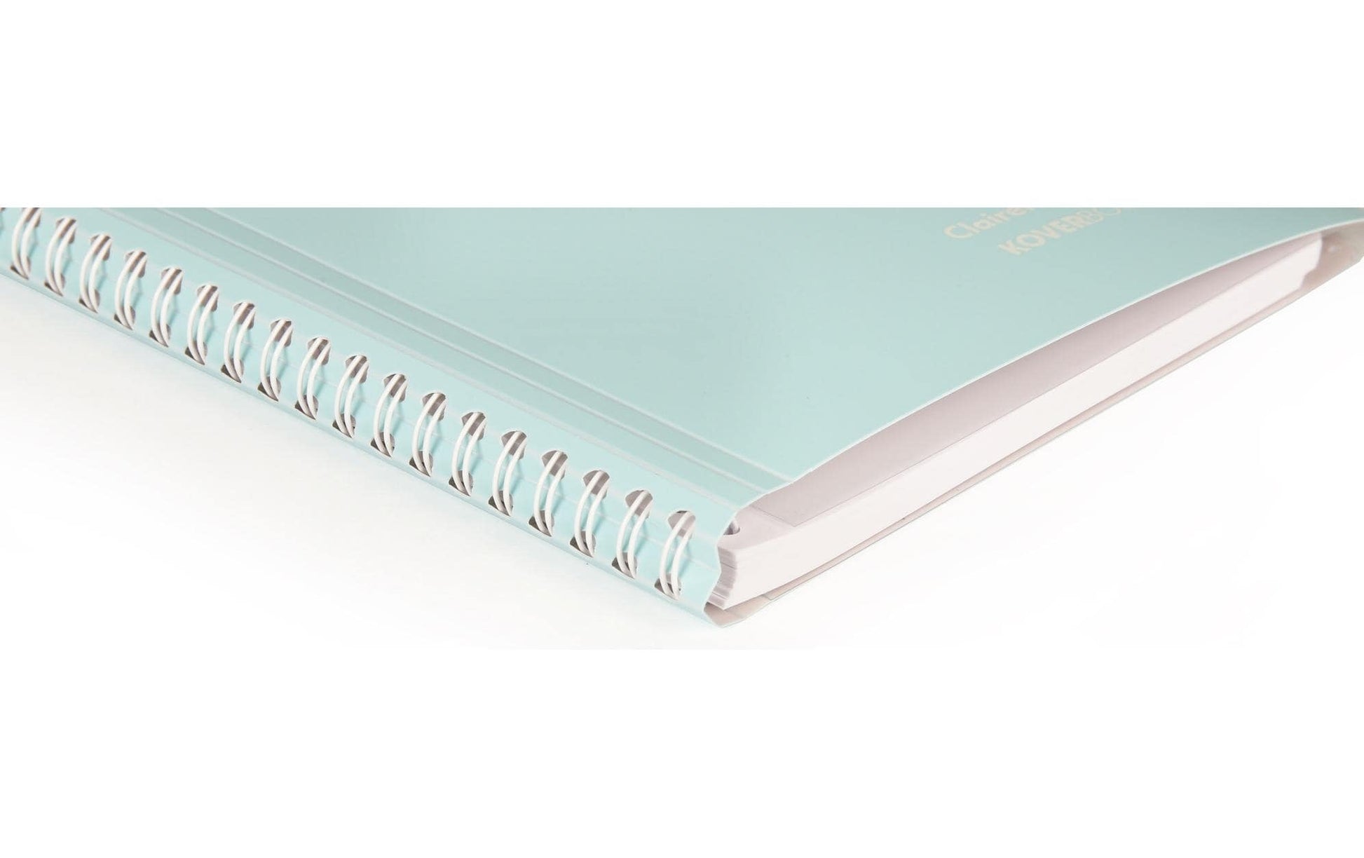 Clairefontaine Collegeblock – A5 – Liniert – 160 Seiten – 90 g/m² – Doppelspirale, 2 Taschen, Eisblau – PEFC