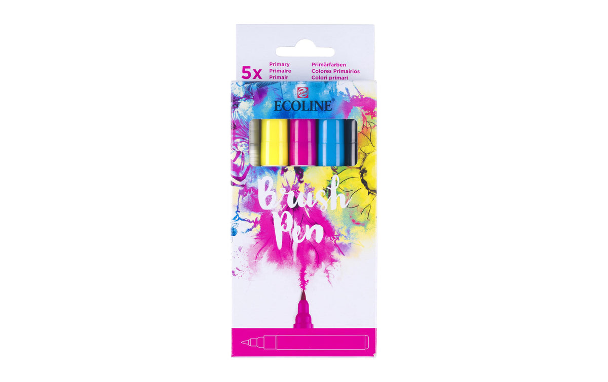 Talens Ecoline Brush Pen – Pinselspitze, wasserbasiert, 5 Farben