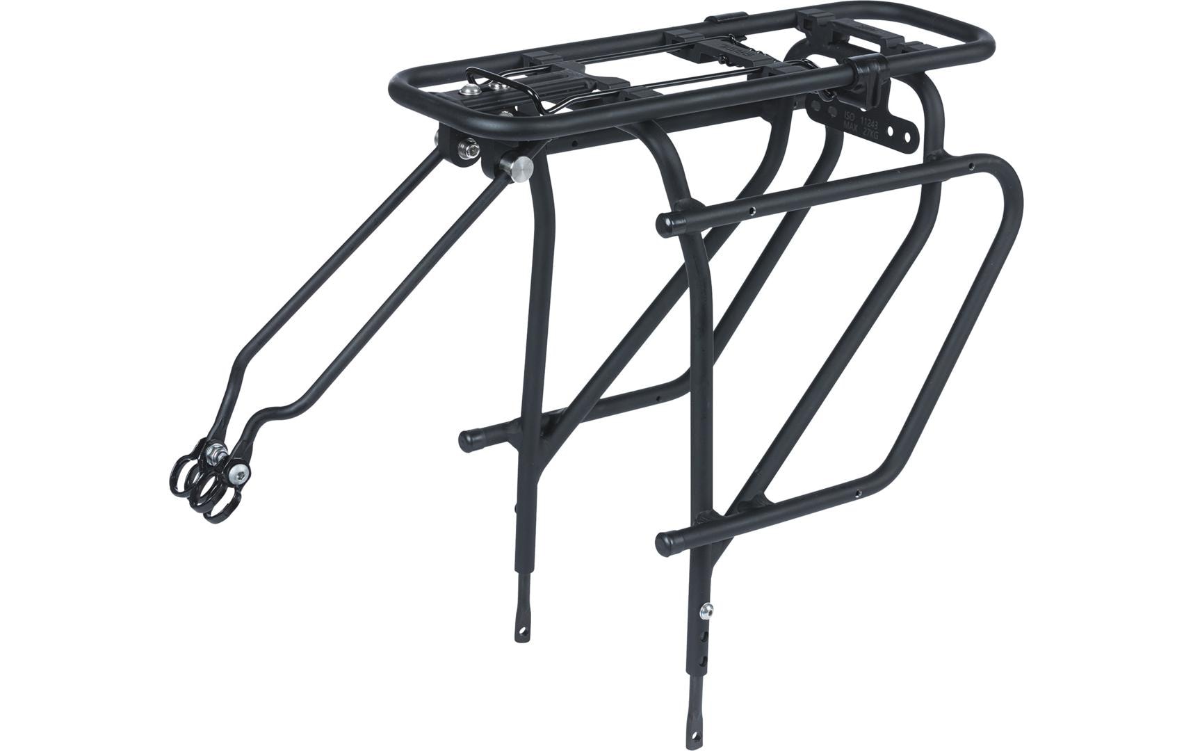 Basil MIK SIDE Gepäckträger – mit Reflektorhalter – für 26"–29" Räder – bis 27 kg – schwarz matt, Aluminium