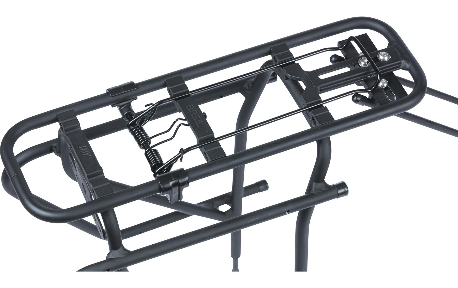 Basil MIK SIDE Gepäckträger – mit Reflektorhalter – für 26"–29" Räder – bis 27 kg – schwarz matt, Aluminium
