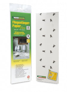 Windhager Insektenfalle – 10 × 32 cm – weiss – Papier – für Fluginsekten – 5 Stk.