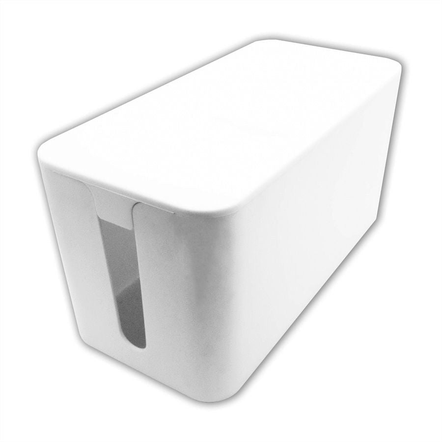 VALUE Kabelbox – weiss, B 235 × H 120 × T 115 mm