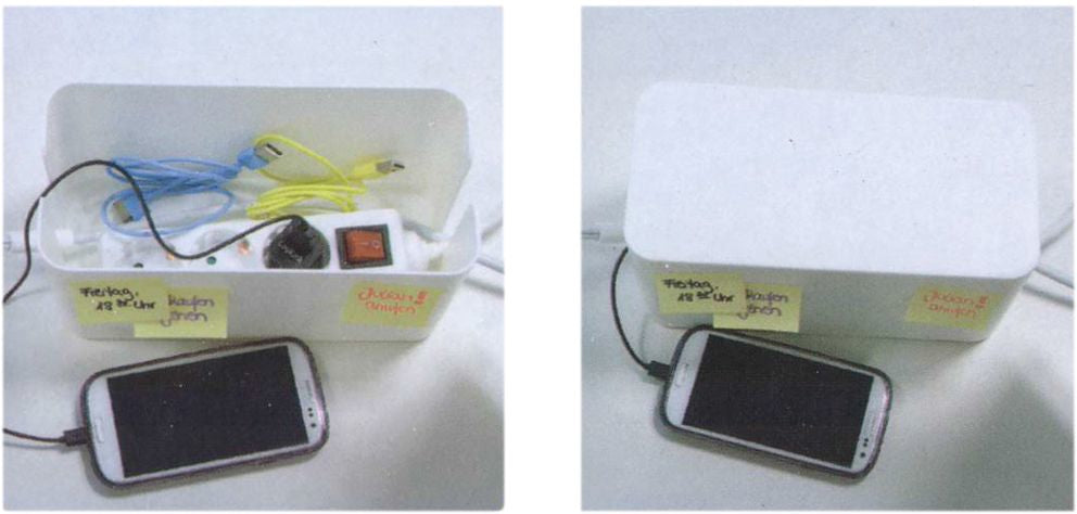 VALUE Kabelbox – weiss, B 235 × H 120 × T 115 mm
