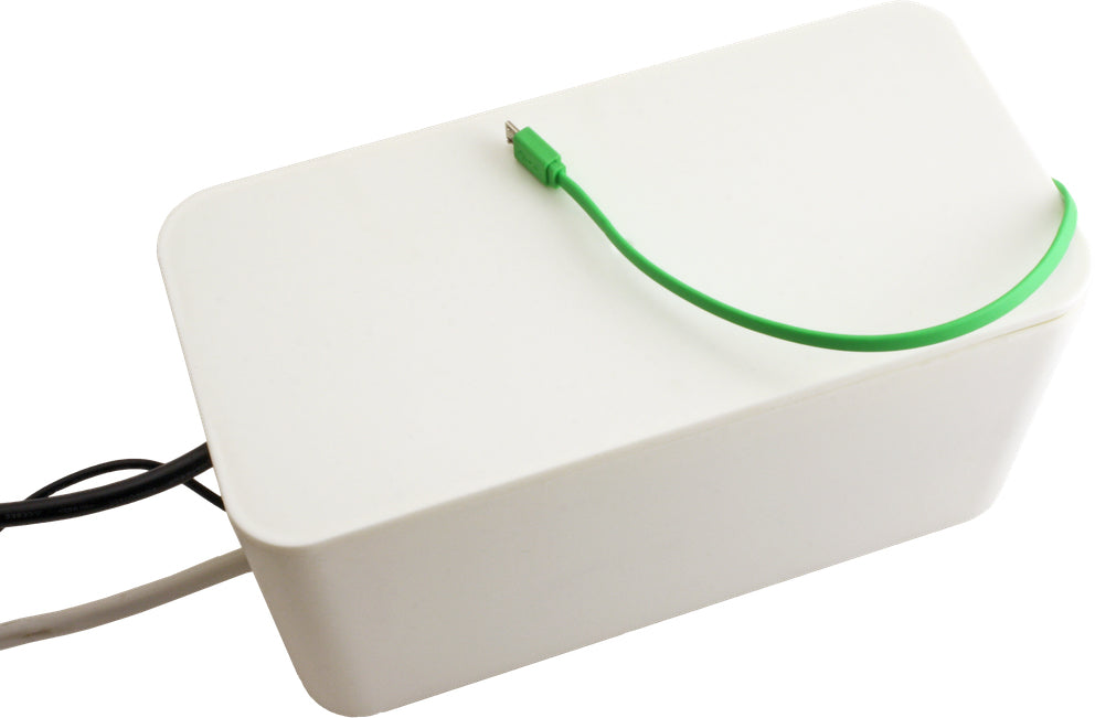 VALUE Kabelbox – weiss, B 235 × H 120 × T 115 mm