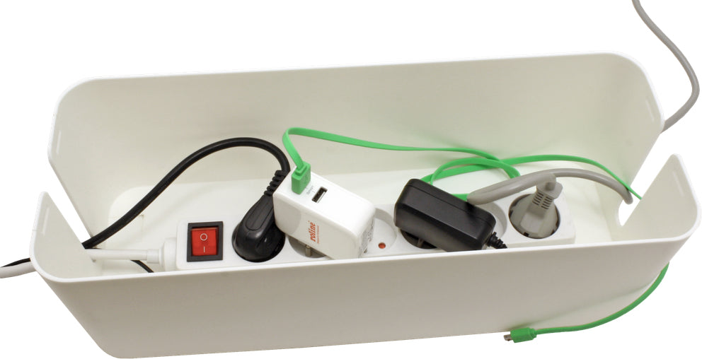 VALUE 781720 Kabelbox – weiss, Kunststoff, B 407 × H 133.5 × T 157 mm