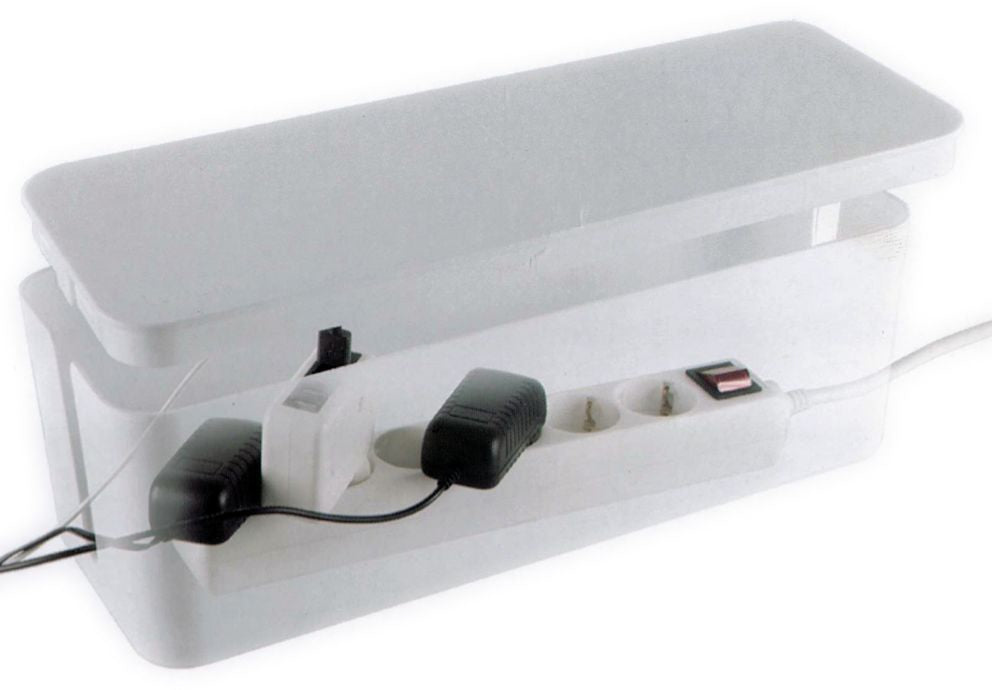 VALUE 781720 Kabelbox – weiss, Kunststoff, B 407 × H 133.5 × T 157 mm