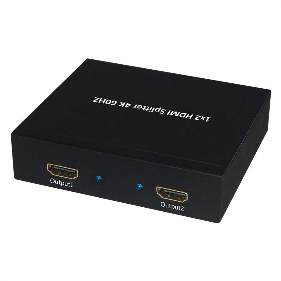 VALUE 14.99.3582 – HDMI Splitter, 1× HDMI Eingang / 2× HDMI Ausgang, 4K, Schwarz