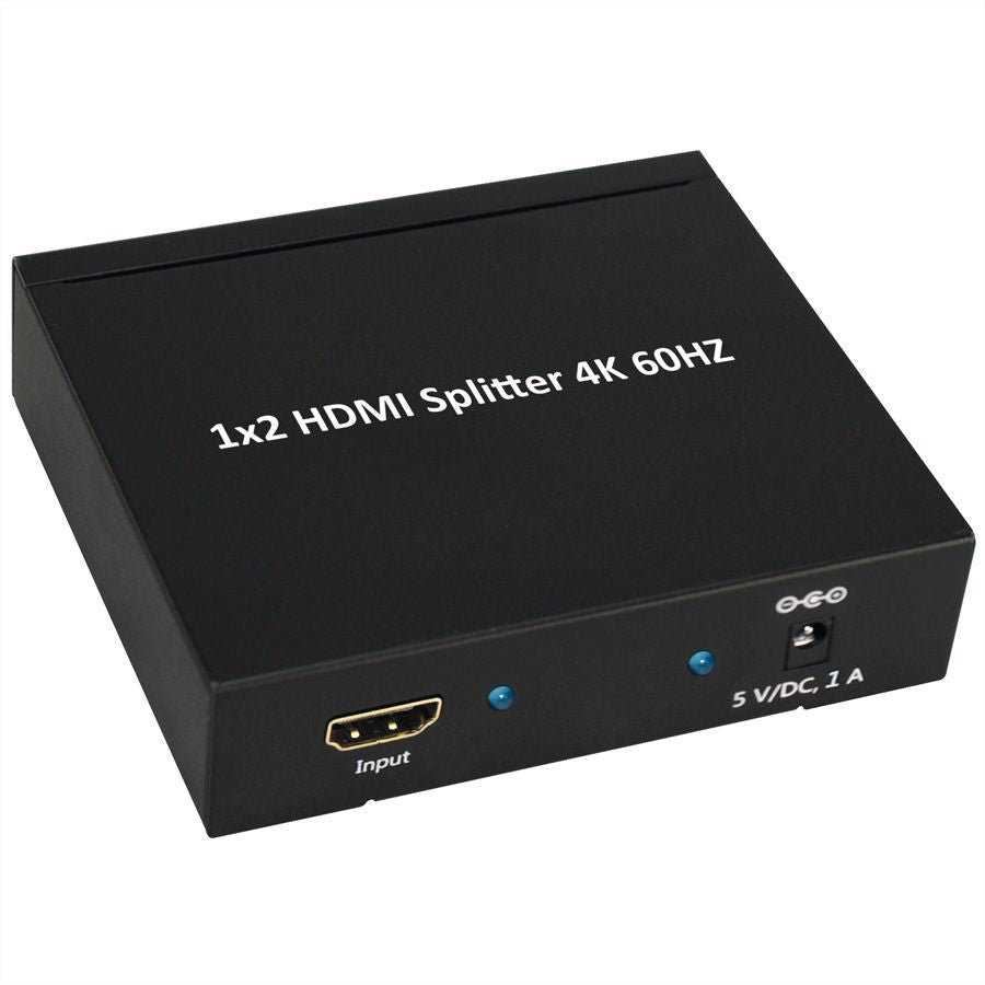 VALUE 14.99.3582 – HDMI Splitter, 1× HDMI Eingang / 2× HDMI Ausgang, 4K, Schwarz