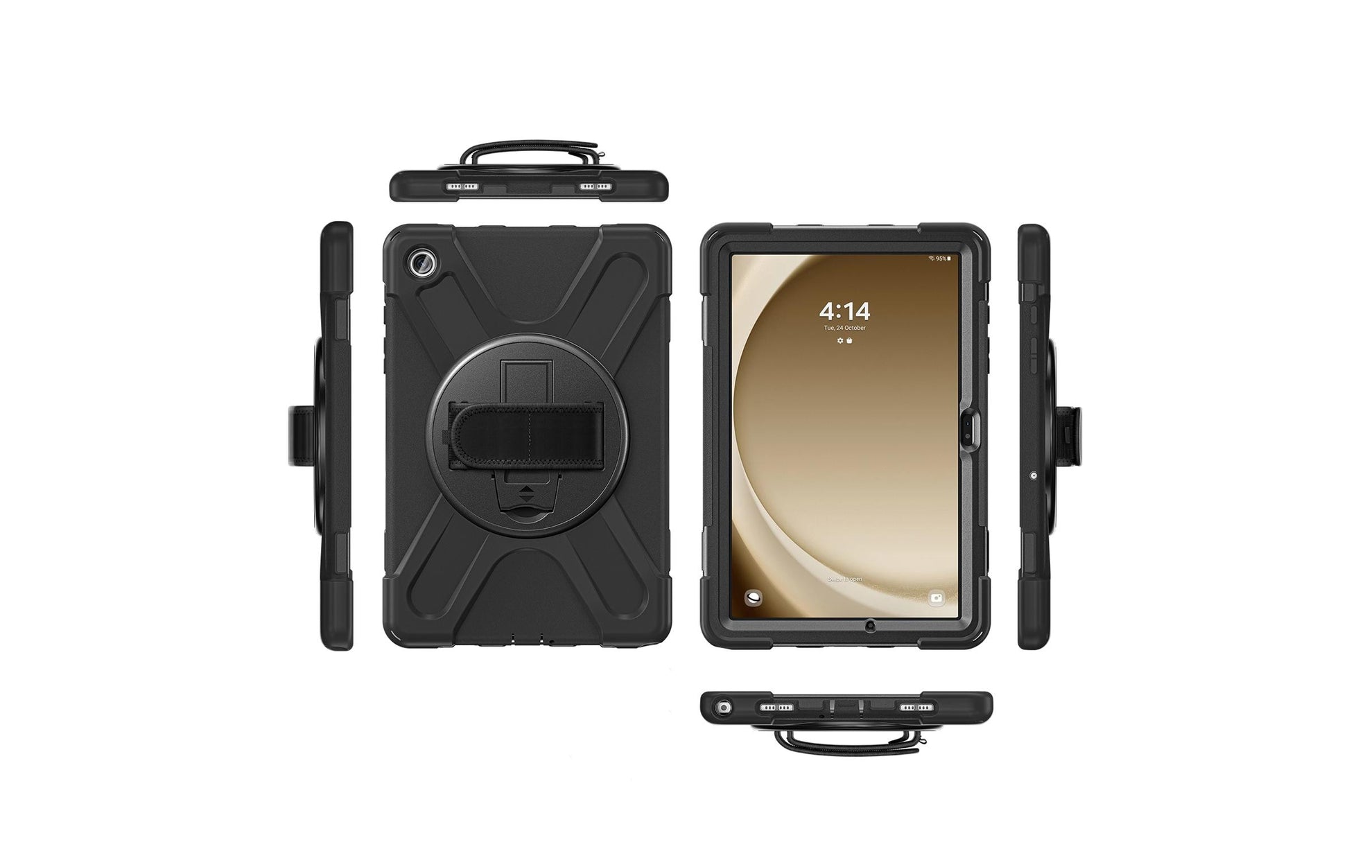 4smarts Tablet-Hülle für Galaxy Tab A9+ SM‑X210, SM‑X215, SM‑X216 11" – Schwarz