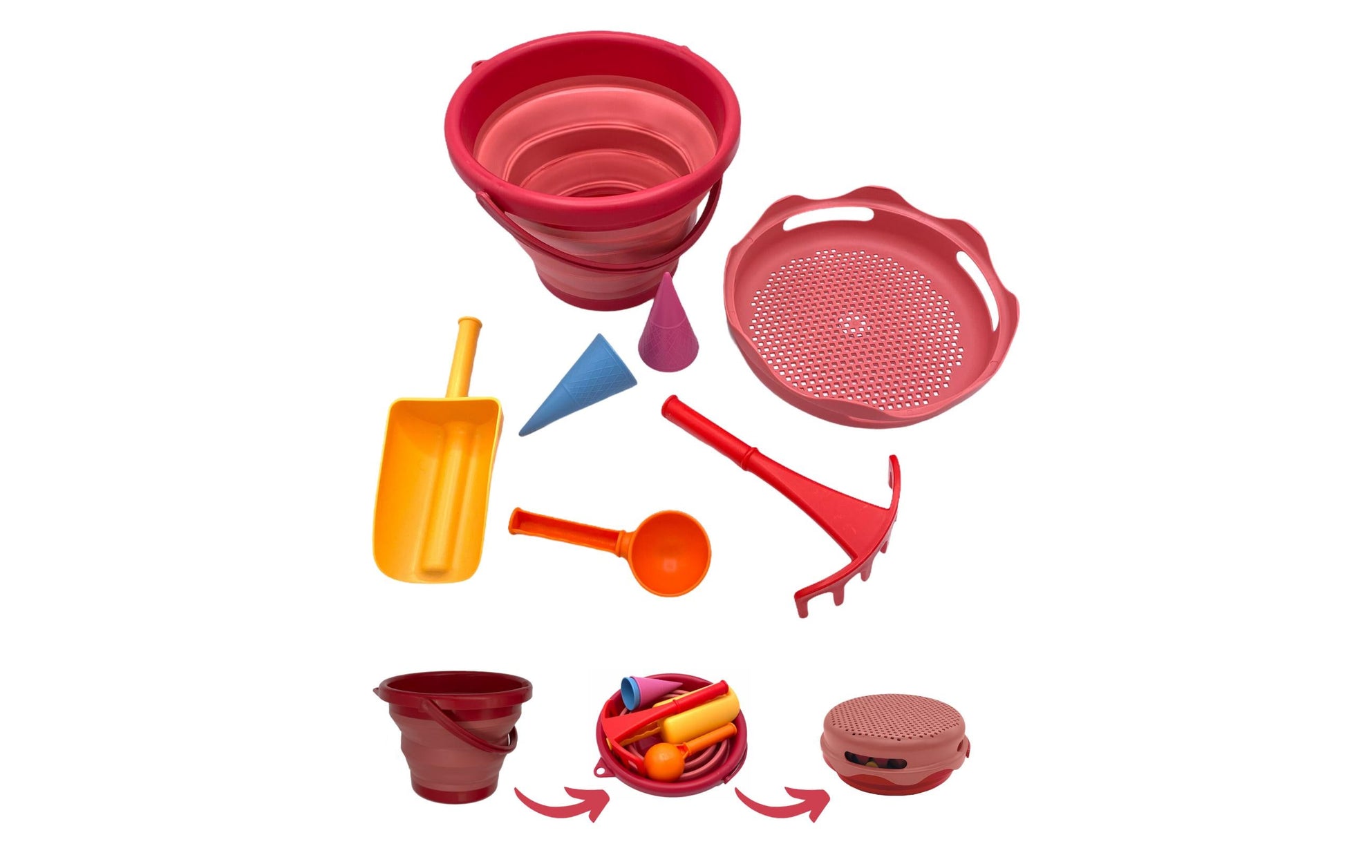 Schildkröt Funsports Sandspielzeug-Set – 7-teilig – 3 l Eimer – ab 3 Jahren – Kunststoff, BPA-frei