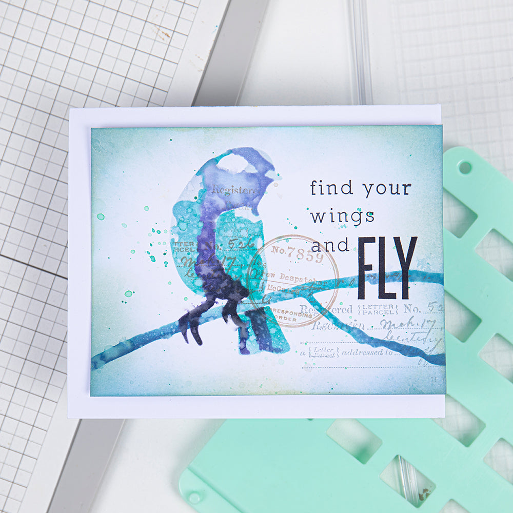 Sizzix Schablone – Vogel & Äste – 150 × 150 mm