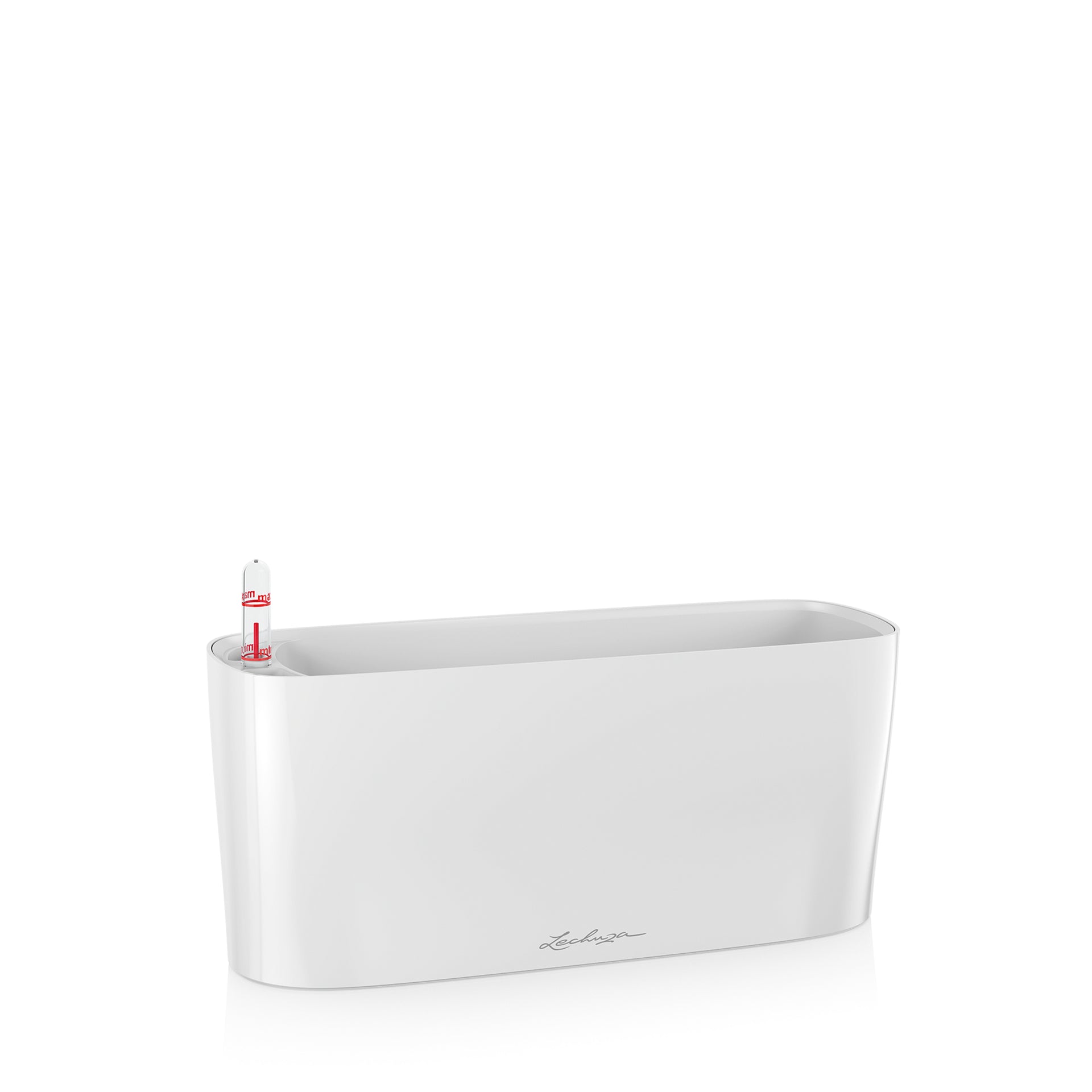 LECHUZA Topfpflanzer – 2000 ml (30 × 11 × 13 cm) – Kunststoff, weiss