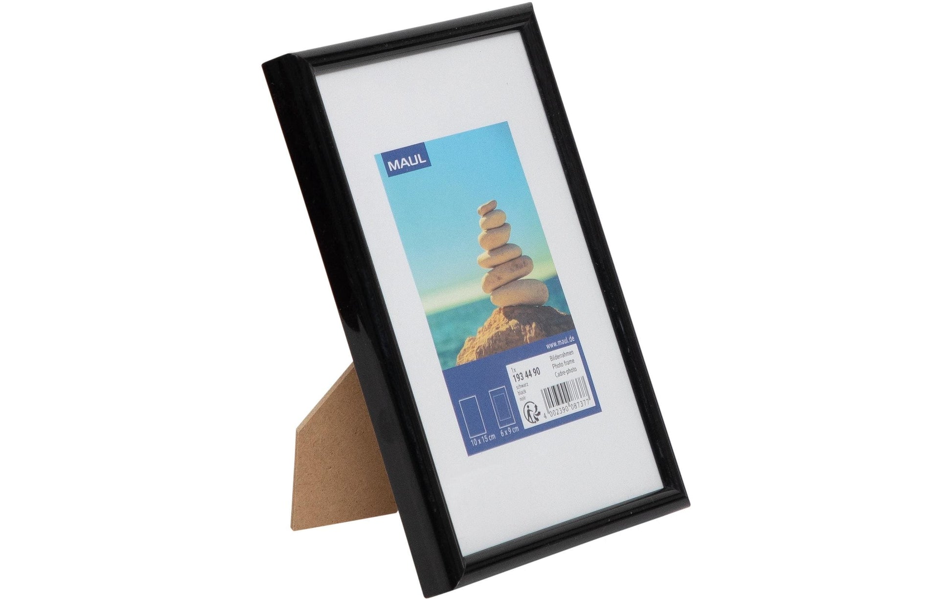 MAUL Bilderrahmen – für 10 × 15 cm – MDF & Kunststoff, Schwarz