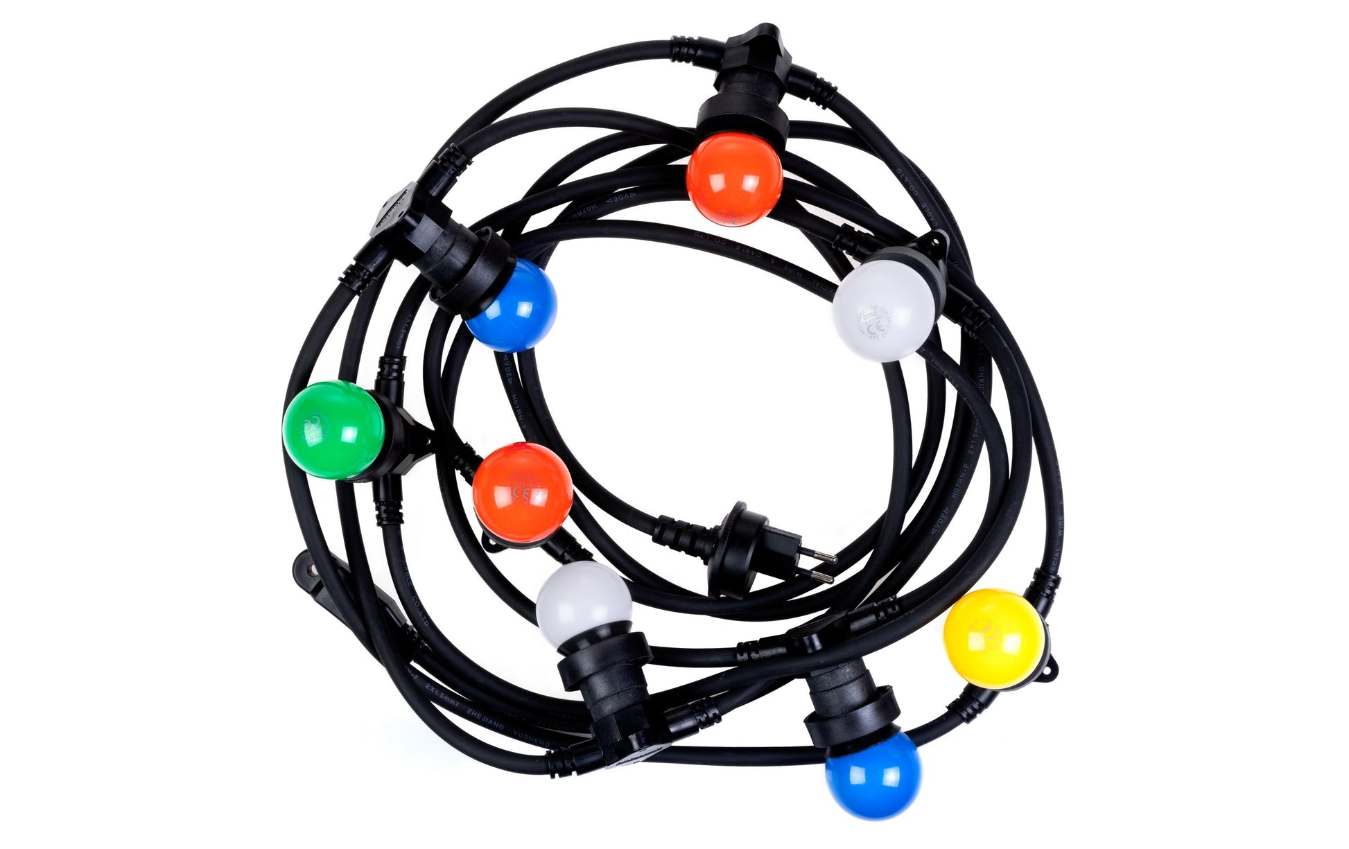 M. Schönenberger Schönenberger Lichterkette – 6 m – 8 W – Mehrfarbig – IP44 – Netzbetrieb – Schwarz, Kunststoff