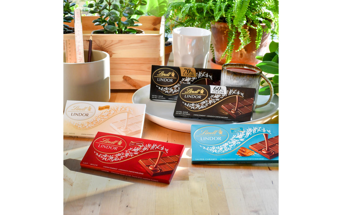 Lindt LINDOR Schokolade – Dunkel, 70% Kakao – 100 g