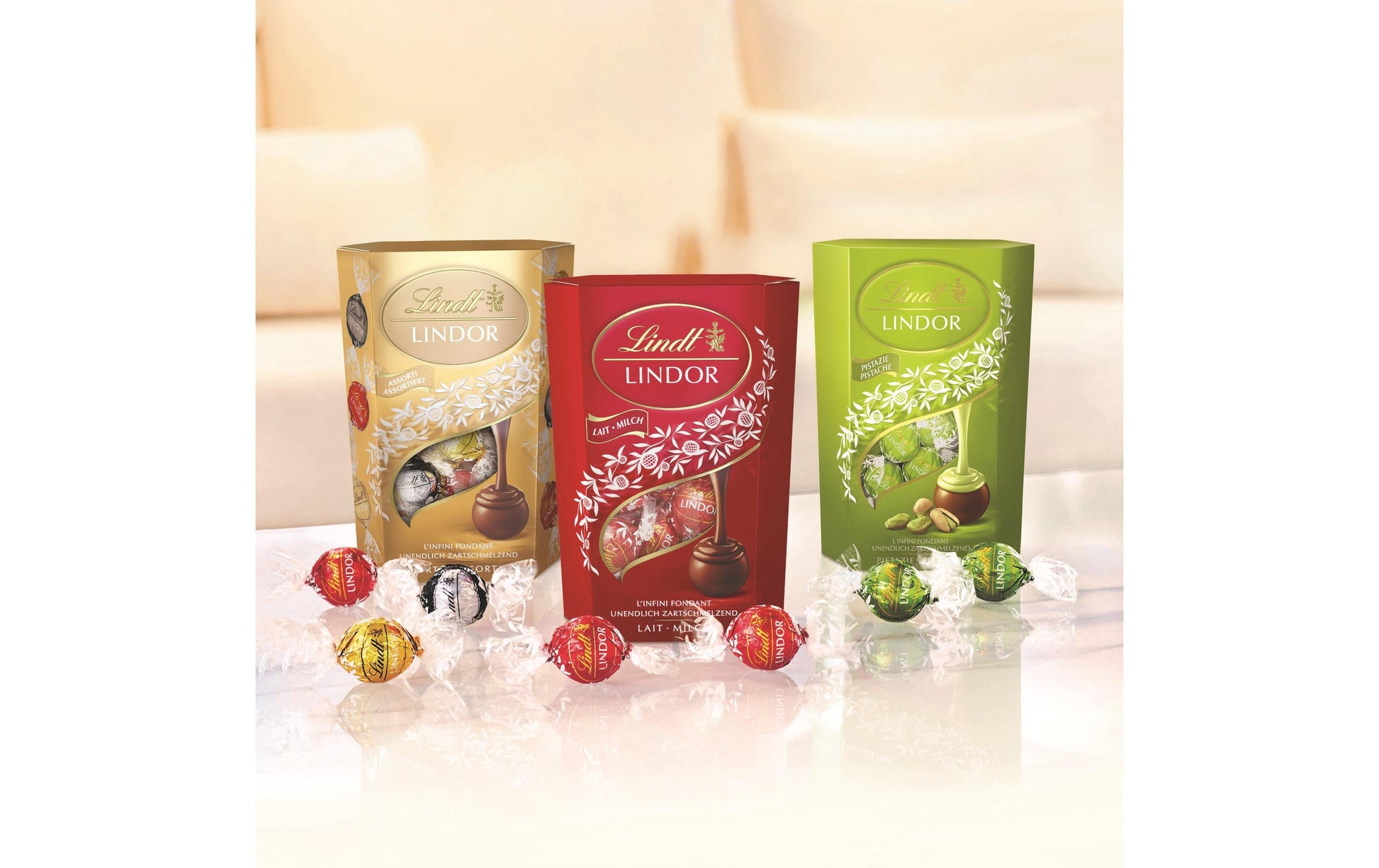 Lindt LINDOR Kugeln – Pistazie – 200 g