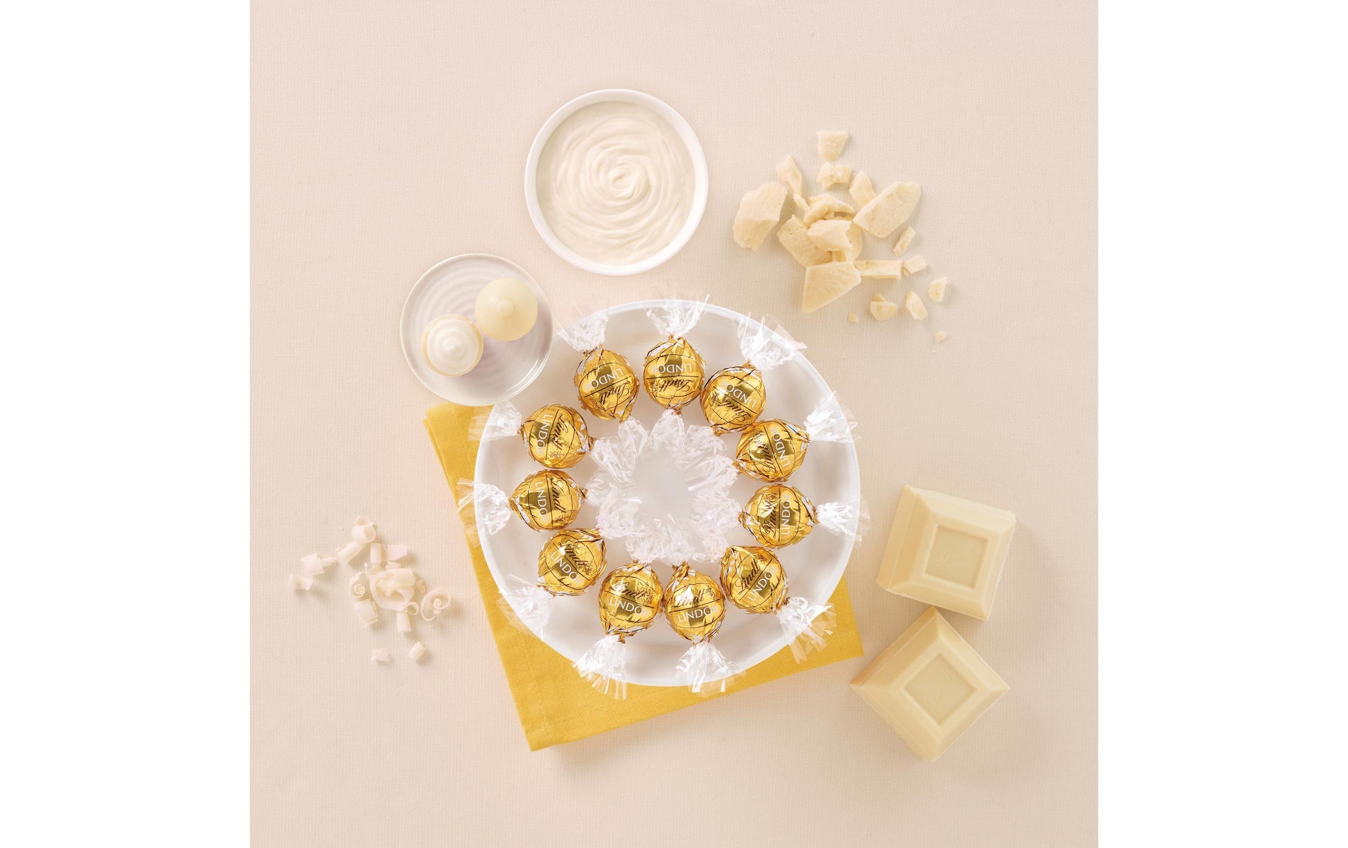 Lindt LINDOR Kugeln – weisse Schokolade – 200 g
