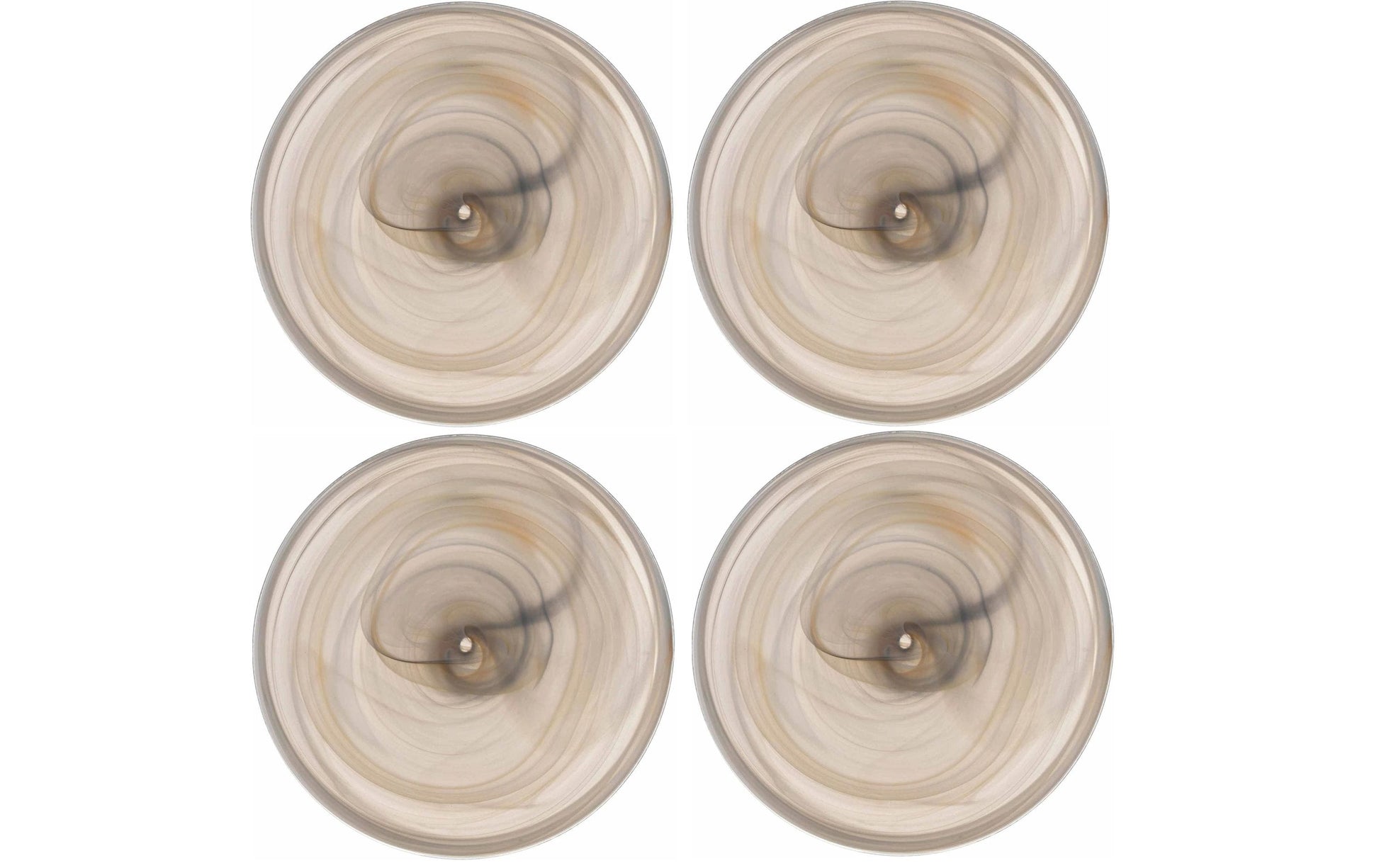 LEONARDO Teller – Ø 18 cm, Glas, beige, 4 Stück