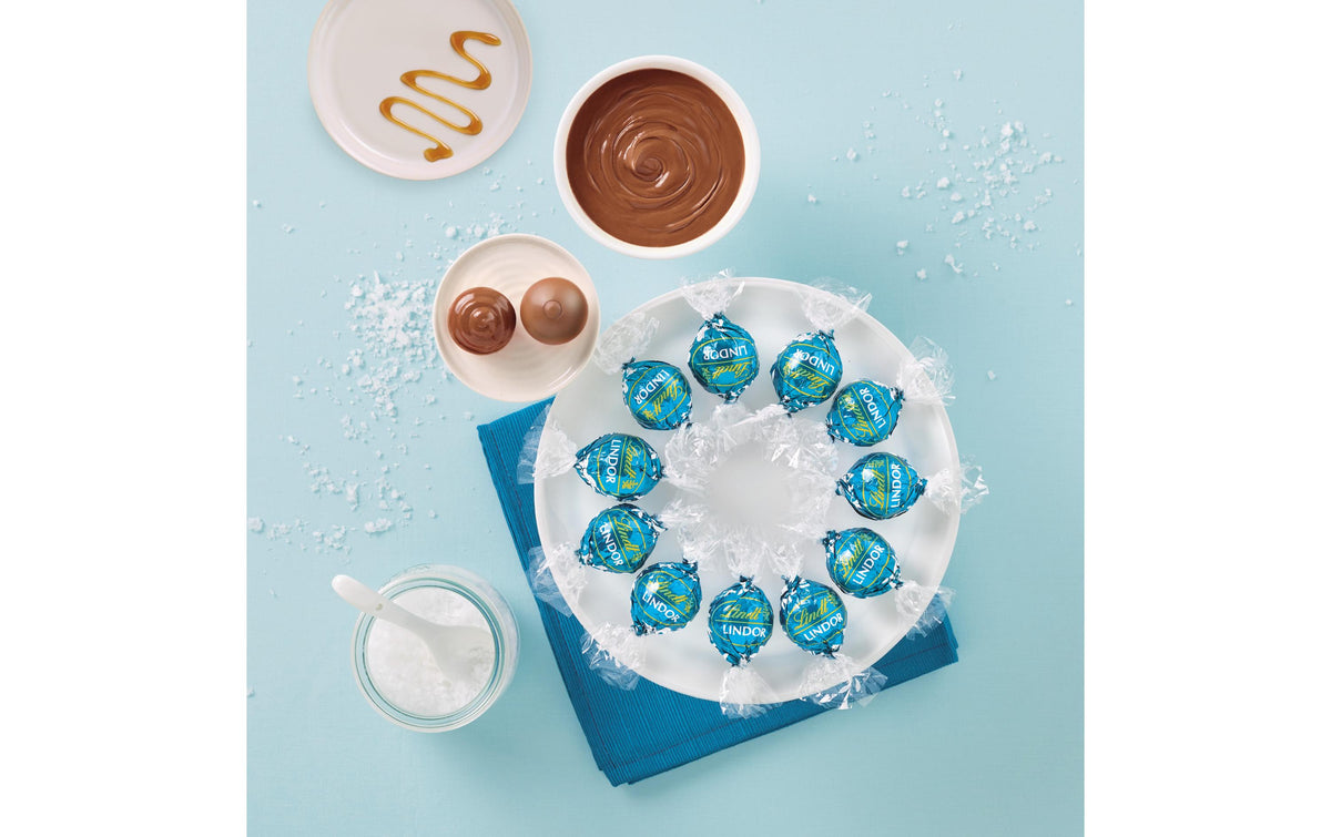 Lindt LINDOR Pralinés – gesalzenes Karamell – 80 Stück